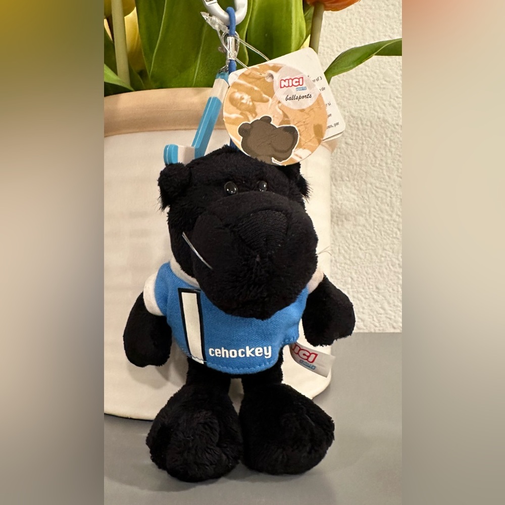 Hockey Black Bear NICI Sports Key Chain/ Soft Toy